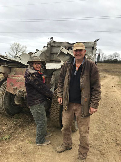 amy and bruce by truck